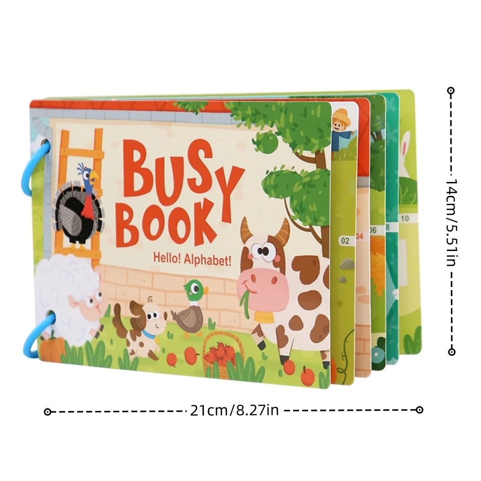 Montessori Busy Book for Kids - Interactive Learning Activity Book (Ages 3-6)