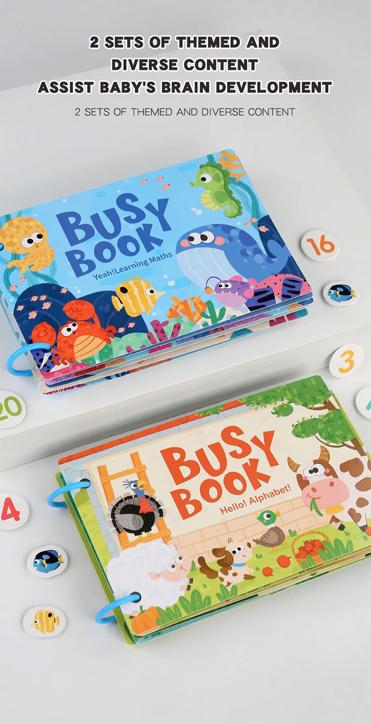 Montessori Busy Book for Kids - Interactive Learning Activity Book (Ages 3-6)