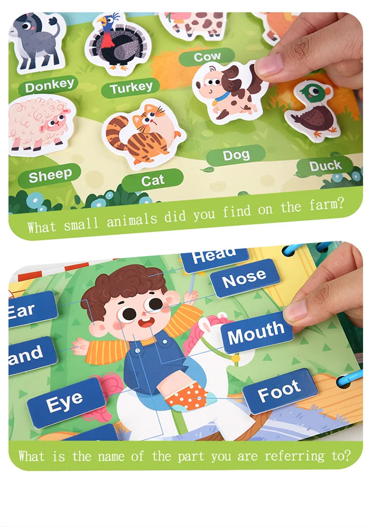 Montessori Busy Book for Kids - Interactive Learning Activity Book (Ages 3-6)